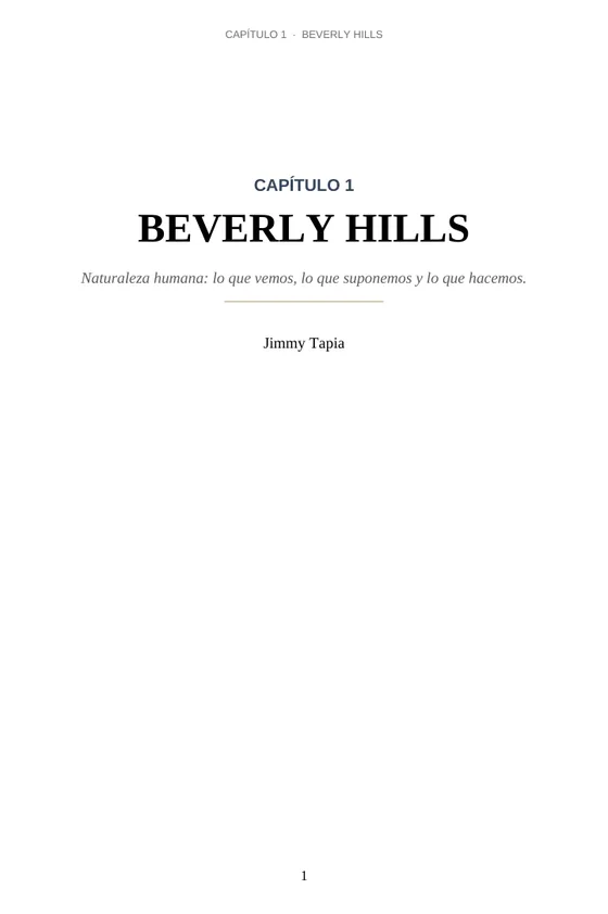 Portada de Beverly Hills, Capítulo 1